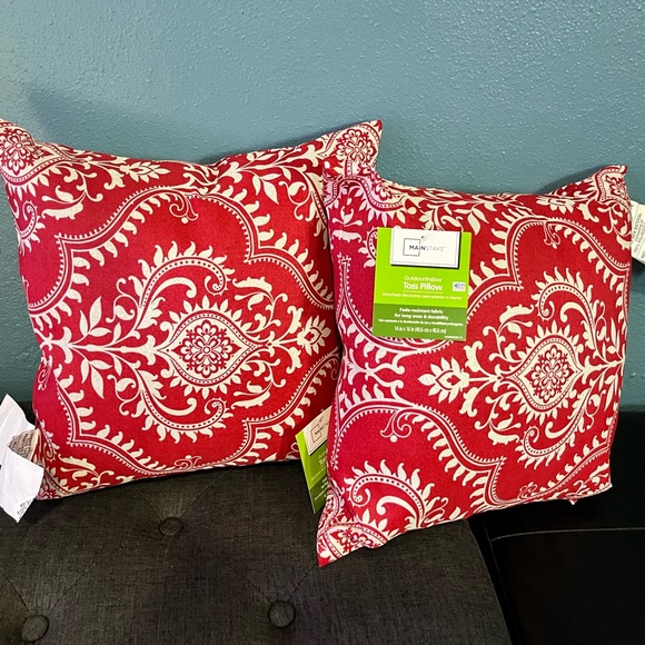 Mainstays Other Mainstays Outdoorindoor Toss Pillows In Red With